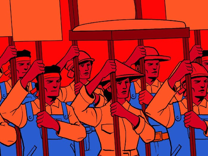 ilustrasi kolom bertema peringatan hari buruh