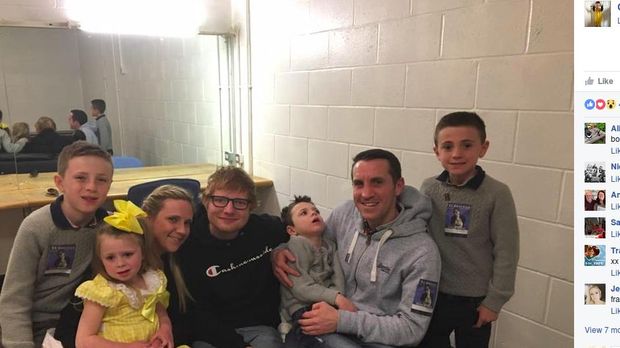 Ed Sheeran dan Ollie (Foto: Facebook)