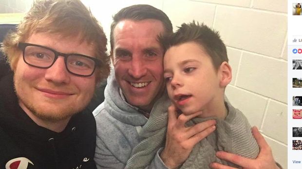 Ed Sheeran dan Ollie (Foto: Facebook)
