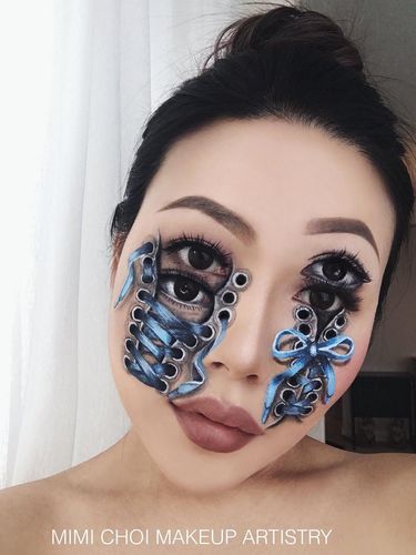 Foto Mengerikan Makeup Artist Rias Wajah Jadi Terbelah Hingga Bermata 4
