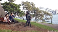 Bunga Citra Lestari dan Joe Taslim menjalani syuting di kawasan taman Botanical Garden. Foto: Bunga Citra Lestari dan Joe Taslim (Devy/deikHOT)
