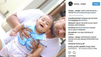 Lelaki Lelaki tercinta ku ... ??? #muhammadbambangarrraybach, begitu keterangan dalam foto Meisya. Foto: Meisya Siregar dan anak laki-lakinya (Instagram meisya__siregar)