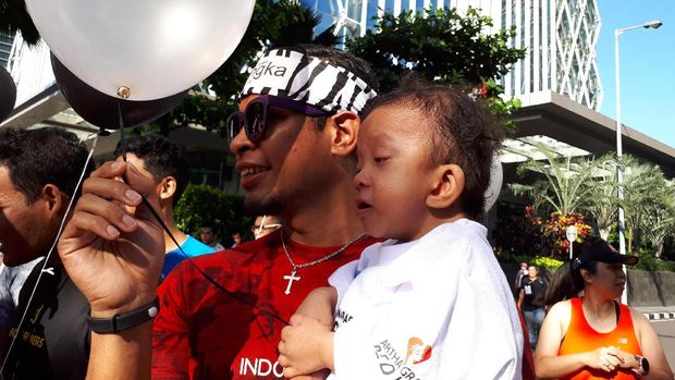 Januar Rettob, salah satu peserta lari dari Indorunners