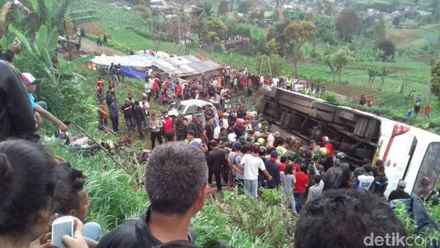 Begini Kondisi Kendaraan yang Terlibat Kecelakaan Maut di Puncak