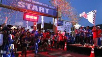 BRI Mekaki Marathon memperlombakan empat kategori meliputi kategori full-marathon (FM), half-marathon (HM), 10K dan 5K. Dengan memperebutkan hadiah hampir senilai Rp 200 juta. Pool/dok. BRI.