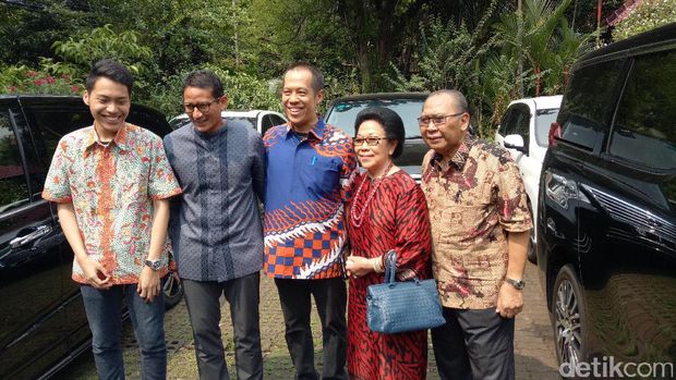 Sandiaga usai bertemu Probosutedjo / 