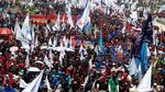 Begini Penampakan Massa Aksi May Day di Patung Kuda