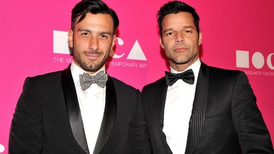 Ricky Martin dan Pasangan Prianya Tampil Necis