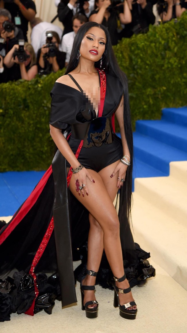 Nicki Minaj, attends the Rei Kawakubo/Comme des Garcons: Art Of The In-Between Costume Institute Gala at Metropolitan Museum of Art on May 1, 2017 in New York City.  (Photo by Dimitrios Kambouris/Getty Images)