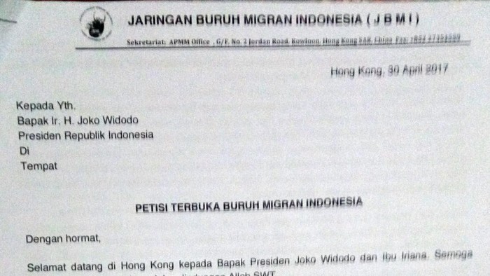 6 Poin Petisi Buruh Migran RI untuk Jokowi