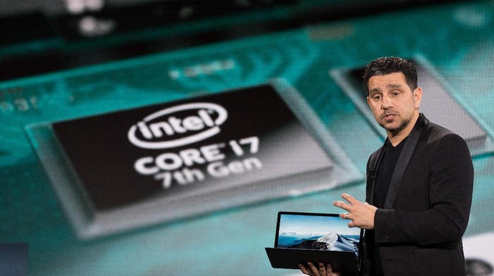 NEW YORK, NY - MAY 2: Panos Panay, vice president of Microsoft Surface Computing, speaks about the new Microsoft Surface Laptop during a Microsoft launch event, May 2, 2017 in New York City. The Windows 10 S operating system is geared toward the education market and is Microsofts answer to Googles Chrome OS. (Photo by Drew Angerer/Getty Images)