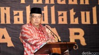 Ketua Umum PBNU KH Said Aqil Siroj memberikan sambutan.