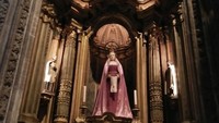 Bagian gereja terletak di sisi paling dalam komplek yang dibangun pada tahun 1495 oleh Biarawan Saint Jerome. Gereja itu disebut sebagai Gereja Saint Maria of Balem atau Santa Maria de Balem. Dulunya gereja tersebut diabdikan oleh Maria of Balem (Elza/detikTravel)