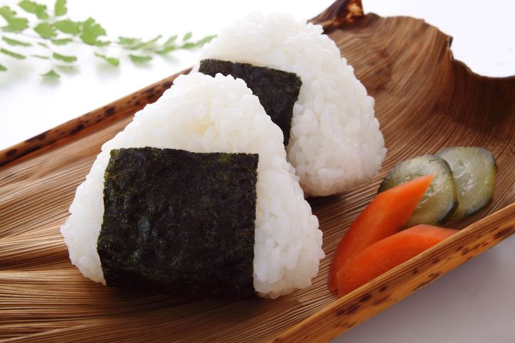 rice balls with pickles soaked in salted rice-bran