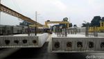 Mengintip Pabrik Beton LRT Adhi Karya di Sentul