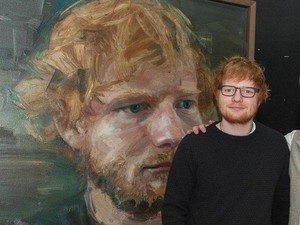 Wajah Ed Sheeran Dibuat Menjadi Lukisan