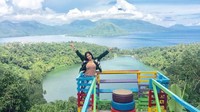 Pamela Safitri berkunjung ke Ternate dalam rangka mengisi undangan dari salah satu provider seluler. (Dok. Instagram/pamelaaaasafitri)
