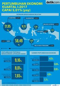 Ekonomi RI Tumbuh 5,01% di Kuartal I-2017