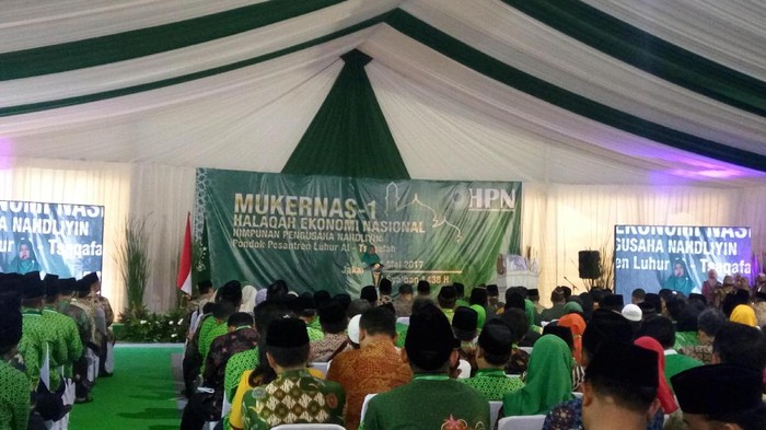 Jokowi dan Djarot Hadiri Mukernas Ekonomi Himpunan Pengusaha NU