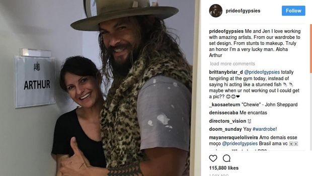 Jason Momoa unggah foto 'behind the scene' film 'Aquaman'