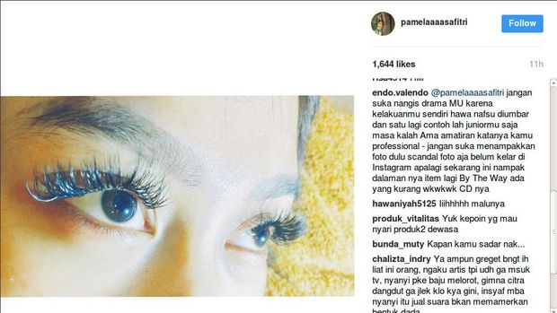 Kini Posting Apapun Pamela Safitri Diserang Komentar Soal Baju Melorot 