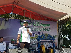 Hari Nelayan di Sukabumi, Cak Imin Kritik Larangan Tangkap Benur