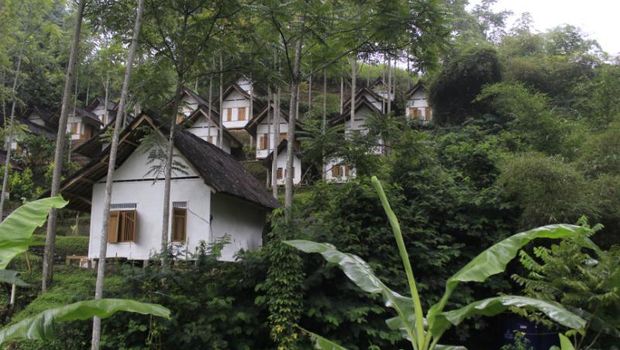 Kampung ini dibuat sebagai miniatur Kampung Naga Tasikmalaya (Wisma Putra/detikTravel)