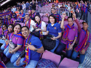 Keseruan Nobar Barcelona vs Villarreal Bareng Pemenang Trip Camp Nou 2