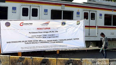 Uji Coba Penutupan Perlintasan KA Pasar Minggu