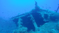 Indonor adalah nama kapal batubara yang karam tahun 1960-an. Terletak di perairan Kemujan, traveler cukup naik kapal sekitar 20 menit dari Kemujan, atau 1 jam dari Pelabuhan Karimunjawa (Bonauli/detikTravel)