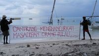 Dukung Susi, Nelayan Pulau Ini Bikin <i>Graffiti</i> Tolak Cantrang