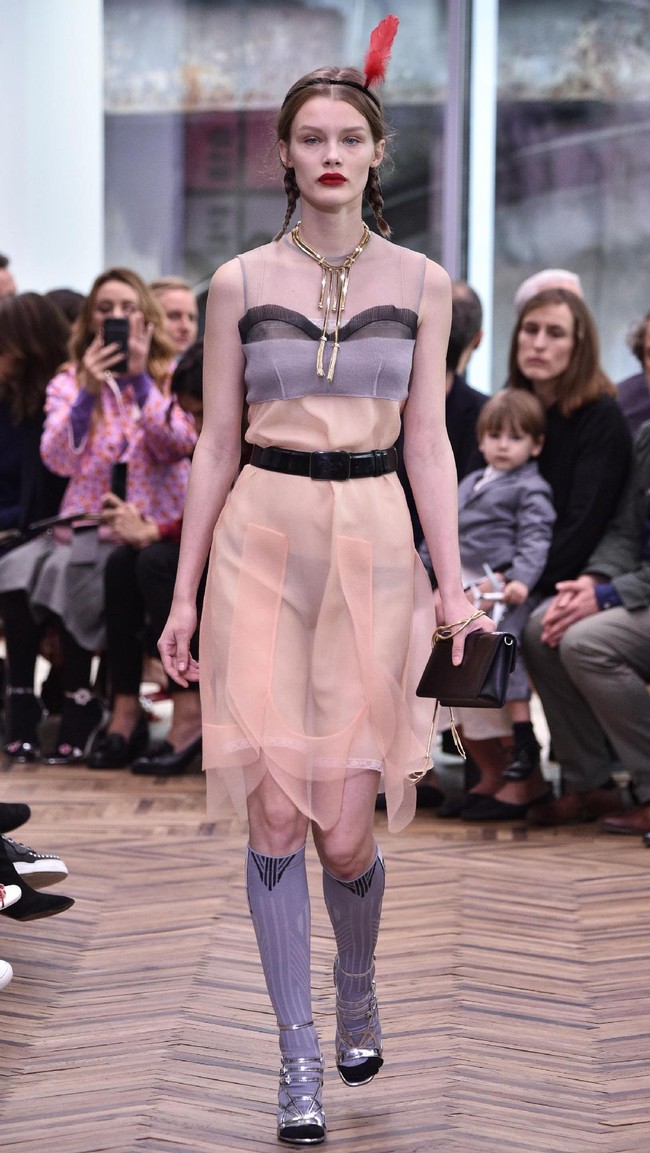 Model walks the runway at the Prada Resort Collection 2018 show at Osservatorio Prada on May 7, 2017 in Milan, Italy.  (Photo by Pietro DAprano/Getty Images)