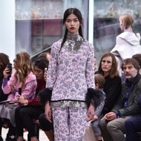 Model walks the runway at the Prada Resort Collection 2018 show at Osservatorio Prada on May 7, 2017 in Milan, Italy.  (Photo by Pietro DAprano/Getty Images)