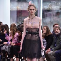 Model walks the runway at the Prada Resort Collection 2018 show at Osservatorio Prada on May 7, 2017 in Milan, Italy.  (Photo by Pietro DAprano/Getty Images)