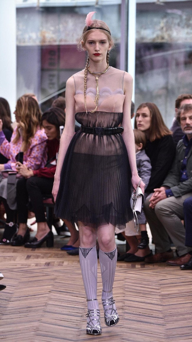 Model walks the runway at the Prada Resort Collection 2018 show at Osservatorio Prada on May 7, 2017 in Milan, Italy.  (Photo by Pietro DAprano/Getty Images)