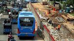 Imbas Proyek Underpass, Jalan Matraman Raya Menyempit