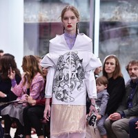 Model walks the runway at the Prada Resort Collection 2018 show at Osservatorio Prada on May 7, 2017 in Milan, Italy.  (Photo by Pietro DAprano/Getty Images)