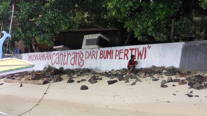 Dukung Susi, Nelayan Pulau Ini Bikin Graffiti Tolak Cantrang