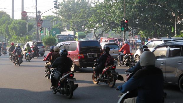 Rekayasa lalin mengakibatkan kemacetan menuju arah Grogol terurai.