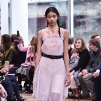 Model walks the runway at the Prada Resort Collection 2018 show at Osservatorio Prada on May 7, 2017 in Milan, Italy.  (Photo by Pietro DAprano/Getty Images)