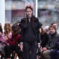 Model walks the runway at the Prada Resort Collection 2018 show at Osservatorio Prada on May 7, 2017 in Milan, Italy.  (Photo by Pietro DAprano/Getty Images)