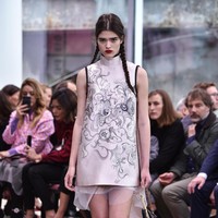 Model walks the runway at the Prada Resort Collection 2018 show at Osservatorio Prada on May 7, 2017 in Milan, Italy.  (Photo by Pietro DAprano/Getty Images)