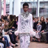 Model walks the runway at the Prada Resort Collection 2018 show at Osservatorio Prada on May 7, 2017 in Milan, Italy.  (Photo by Pietro DAprano/Getty Images)