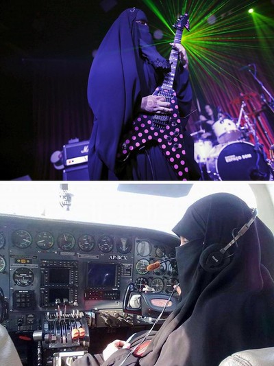 4 Hijabers Bercadar yang Terkenal Pilot Hingga Gitaris Band Metal