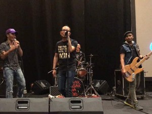 Aksi Panggung Menaker Bareng Slank di Peluncuran Aplikasi Cari Kerja