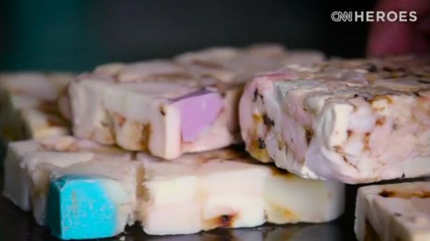 Sabun yang dibuat Eco-Soap Bank 