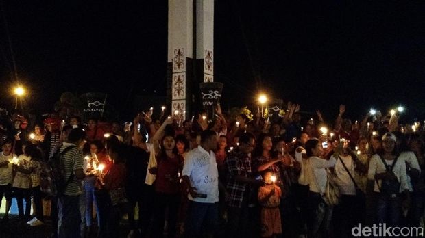 Di Merauke, Massa Pendukung Ahok Berkumpul di Tugu Libra