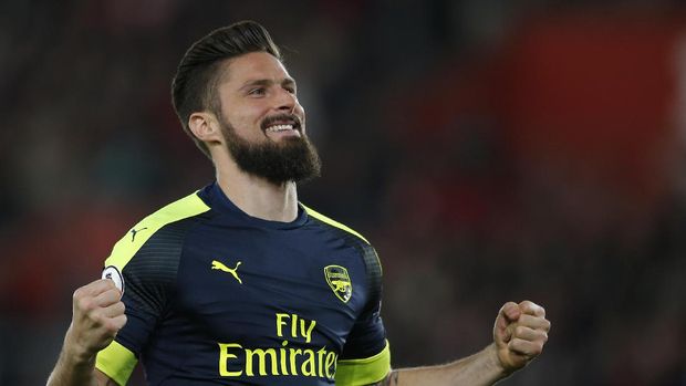 Olivier Giroud resmi merapat ke Chelsea pada hari terakhir transfer tengah musim. (