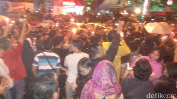 Aksi Solidaritas untuk Ahok di Medan Diiringi Hujan Ringan