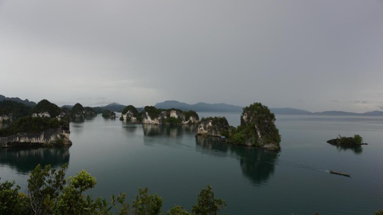 Ilustrasi Raja Ampat di bagian Teluk Kabui (Masaul/detikTravel) Ilustrasi Raja Ampat di bagian Teluk Kabui (Masaul/detikTravel)